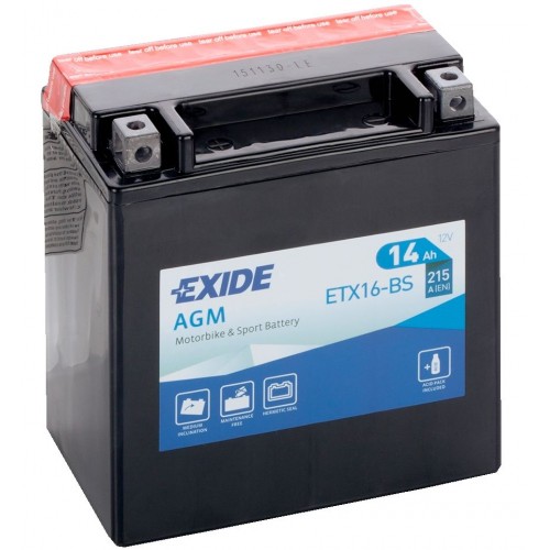 Акумулятор EXIDE ETX16-BS ETX16-BS