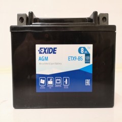 Акумулятор EXIDE ETX9-BS
