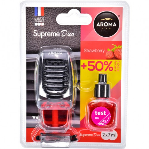 AROMA Ароматизатор Aroma Car Supereme DUO Slim 8ml - STRAWBERRY 92254