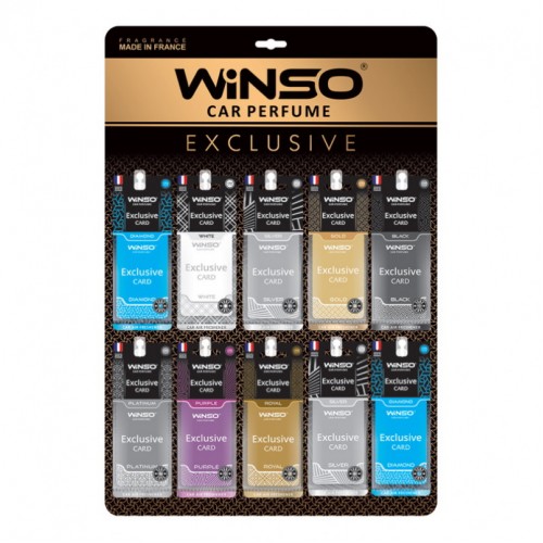 Освіжувач повітря WINSO Exclusive, целюлозний ароматизатор, дисплей MIX 500025