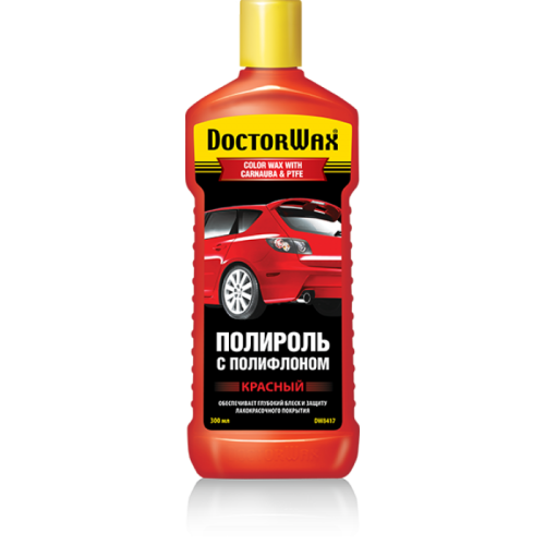 Поліроль кузова з поліфлоном Doctor Wax червоний 300 мл (DW8417) 738417