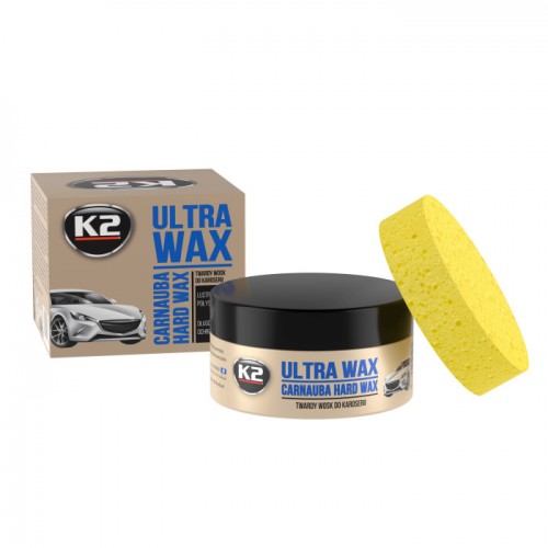 Поліроль восковий для кузова K2 Ultra Wax з губкою 250 г (K073) K20110