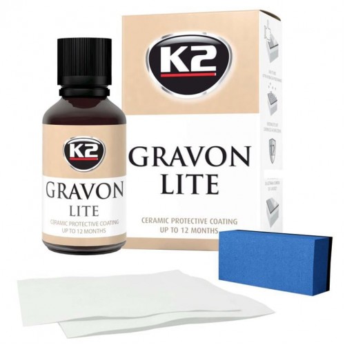 Набір для нанесення керамічного покриття K2 Gravon Lite з аплікатором та серветками 50 мл (G033) K20575
