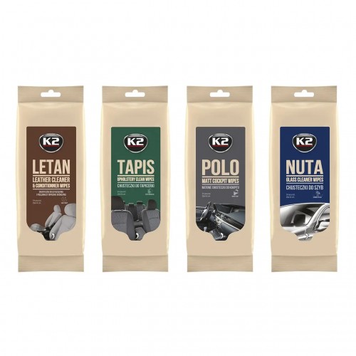 Набір вологих серветок K2 для догляду за авто 4 упаковки (033343) 033343