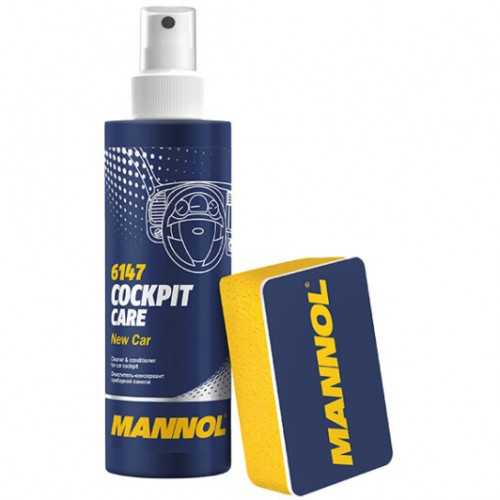 Mannol 6147 Cockpit Care Car Очист.приб.панелі св.авто + губка,салфетка (спрей) 250мл. 6147