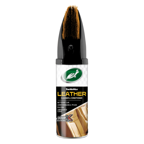 Очищувач-кондиціонер для шкіри TURTLE WAX Leather Cleaner зі щіткою аерозоль 400 мл (52895) 040016