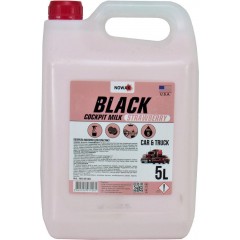 NOWAX Поліроль-молочко для пластику,концентрат/Nowax Black Cockpit Milk/ 5л.  STRAWBERRY NX05148