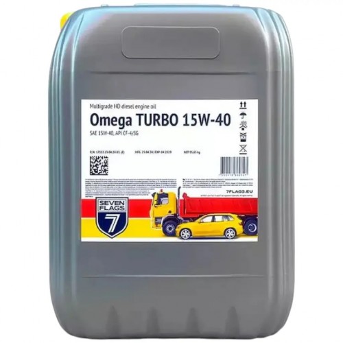 Олива моторна 7FLAGS Gamma DIESEL 10W-40 API CI-4/SL каністра 20л ПЕ 25392