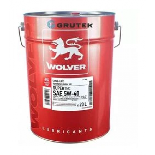 Олива моторна WOLVER SUPERTEC SAE 5W-40  відро 20л жерсть 10176