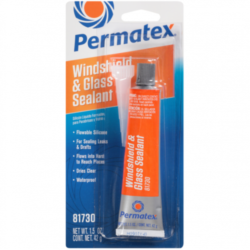 Permatex FLOWABLE SILICONE WINDSHIELD & GLASS SEALER. Силікон холодного затвердіння 42 гр. 81730 81730