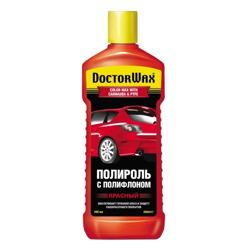 DoctorWax Кольорова поліроль із поліфлоном. Червона 300 мл DW8417 DW8417