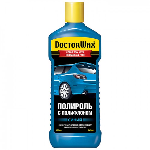 DoctorWax Кольорова поліроль із поліфлоном. Синя 300 мл DW8441 DW8441