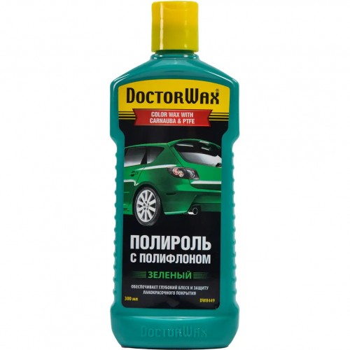 DoctorWax Кольорова поліроль із поліфлоном. Зелена 300 мл DW8449 DW8449