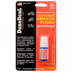 Фіксатор різьби, DONE DEAL, анаеробний, високоміцний 3 г DD6684