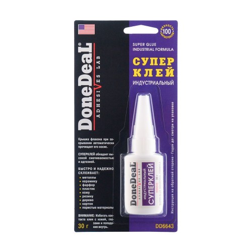 DONE DEAL Суперклей індустріальний 30 г DD6643 DD6643