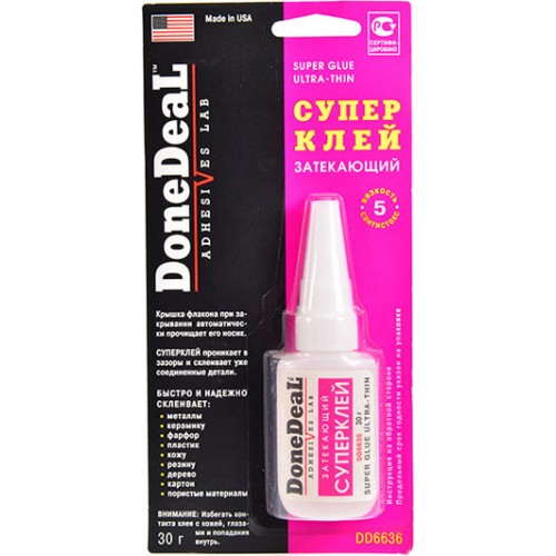 DONE DEAL Суперклей затікаючий 30 г DD6636 DD6636