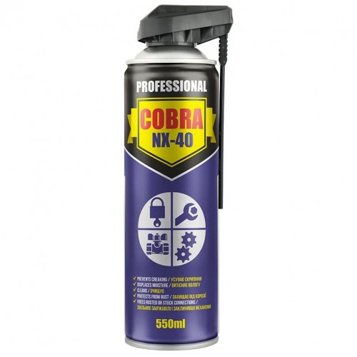 NOWAX MULTIFUNCTIONAL LUBRICANT PROFESSIONAL COBRA NX-40,550ml Спрей багатофункціональний NX55100 NX55100