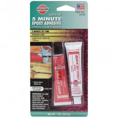 Клей епоксидний VERSACHEM 5 ХВИЛИН® ПРОЗОРИЙ ЕПОКСИД 28.4г, універсальний двокомпонентний, 43109