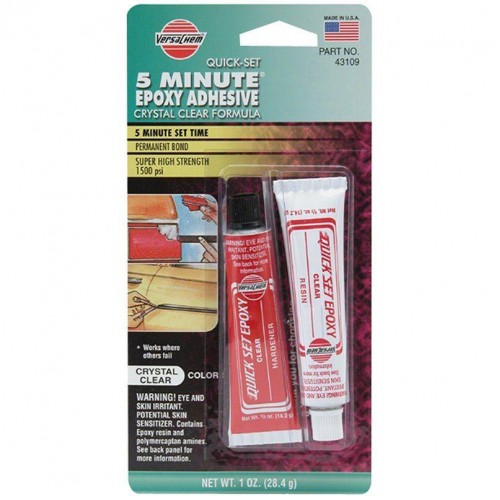 VERSACHEM 5 MINUTE® CLEAR EPOXY, 28.4g. Універсальний епоксидний двохкомпонентний 5-ти хвилинний клей. 43109 43109
