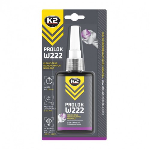 K2 LOW STRENGTH клей для фіксації різьби низької міцності 50 мл х8 W22225 W22225