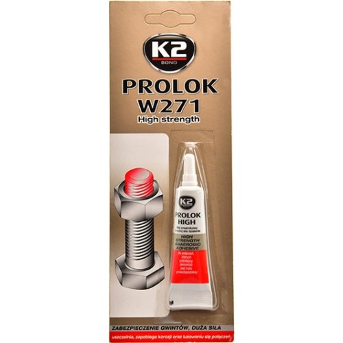Клей-фіксатор для різьбових з'єднань K2 Prolok W271 червоний 6 мл (B151) K20065