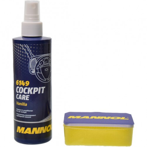 Mannol 6149 Cockpit Care Vanilla Очист.приб.панелі ваниль + губка,салфетка (спрей) 250мл. 6149
