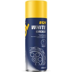 Mannol 8121 White Grease Біла змазка на літієвої основі(аерозоль) 450мл.