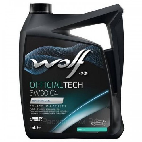 Моторна олива WOLF OFFICIALTECH C4 5W-30 5л. 8308512