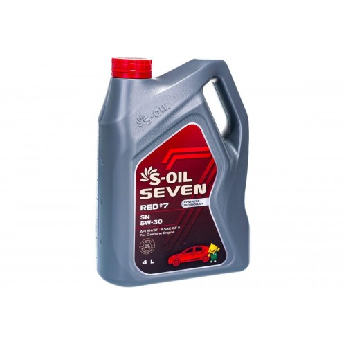 Моторна олива S-OIL 7 RED #7 SN 5W-20 4л. SRSN5204