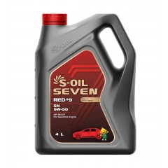 Моторна олива S-OIL 7 RED #9 SN 5W-50 4л.