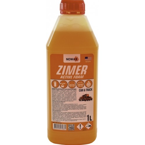 NOWAX Піна активна суперконцентрат для безконтакт.мийки Nowax Zimer Active Foam, 1л. 1:20.1:30 балон NX01139 NX01139