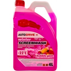 Омивач скла зимовий, Auto Drive Winter Screenwash _Bubble Gum_-22 °C, 4Л.(1шт.) AD0124