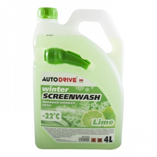 Омивач скла зимовий ,Auto Drive Winter Screenwash _Lime_-22 °C, 4Л. AD0122 AD0122