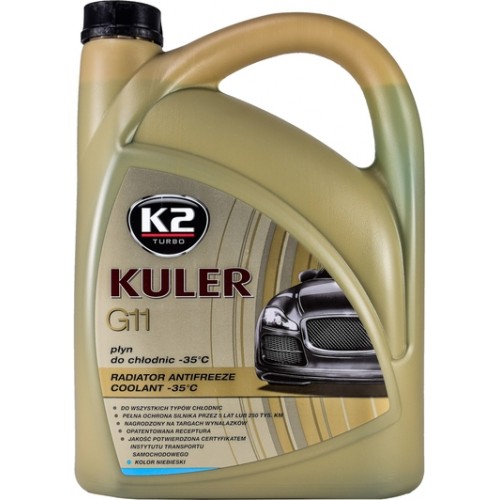 Рідина охолоджуюча K2 Kuler Long Life -35 °C G11 блакитна 5л. (T205N) K20241