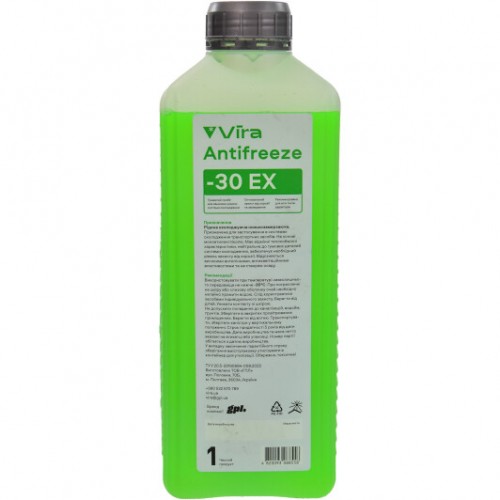 Рідина охолоджуюча VIRA Antifreeze ЕХ -30 °C зелена 1 кг (VI0083) VI0083