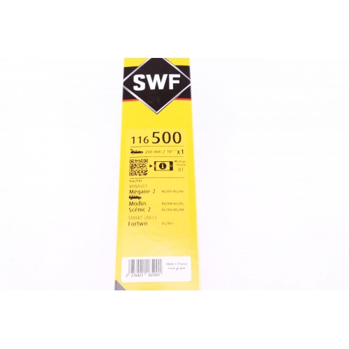 116500 VALEO Склоочисник задній SWF 260 мм 116500