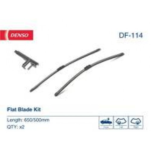 DF-114 DENSO - Комплект склоочисників Flat Blade Kit 650 / 500 мм DF-114