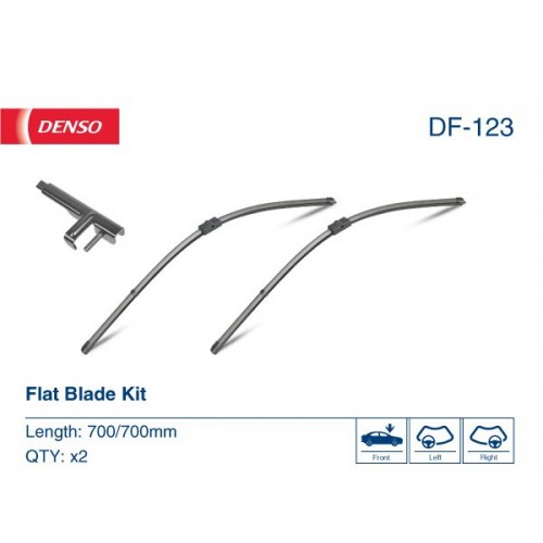 DF-123 DENSO - Комплект склоочисників Flat Blade Kit 700 / 700 мм DF-123