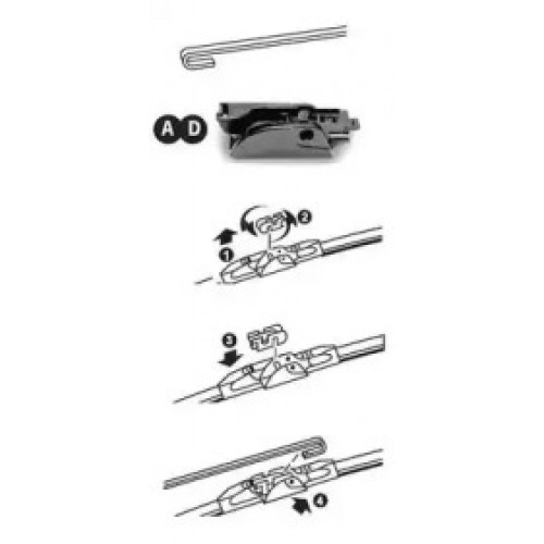 FX530 TRICO Flex Щітка склоочисника, безкаркасна,мультикріплення (530мм) FX530