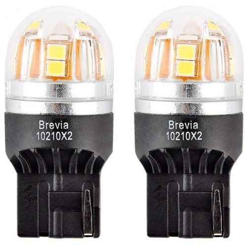 10210X2 BREVIA Лампа світлодіодна Brevia S-Power W21W 330Lm 15x2835SMD 12/24V CANbus, 2шт. 10210X2