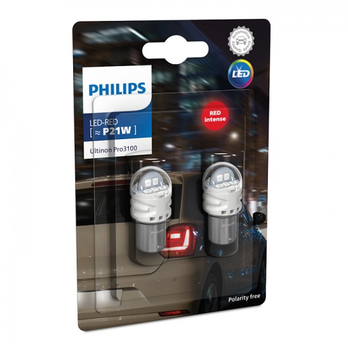 11498RU31B2 (PHILIPS) LED P21W R Ultinon Pro3100 BA15S 11498RU31B2