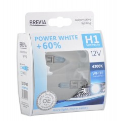 12010PWS BREVIA Автолампа H1 12V 55W P14,5s Power White +60% 4300K S2 