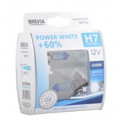 Автолампа BREVIA H7 12V 55W PX26d Power White +60% 4300K 12070PWS S2