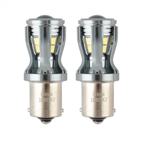 10301X2 BREVIA Лампа світлодіодна Brevia PowerPro P21W 350Lm 14x2835SMD 12/24V CANbus, 2шт. 10301X2