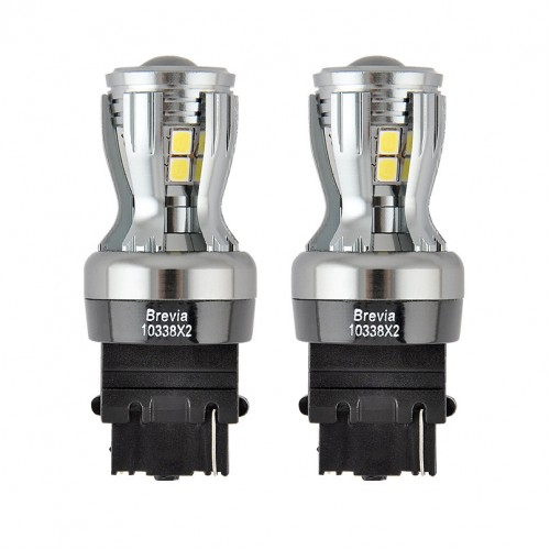 10338X2 BREVIA Лампа світлодіодна Brevia PowerPro P27W (3156) 350Lm 14x2835SMD 12/24V CANbus, 2шт. 10338X2