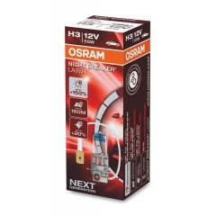 Лампа H3 OSRAM NIGHT BREAKER LASER 12V 55W PK22S +150% 64151NL-FS