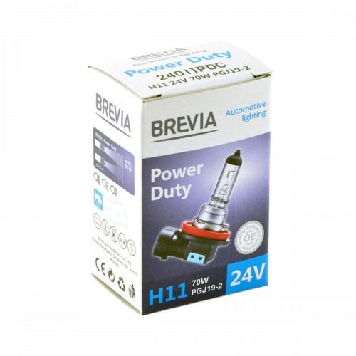 24011PDC BREVIA Автолампа H11 24V 70W PGJ19-2 Power Duty CP 24011PDC