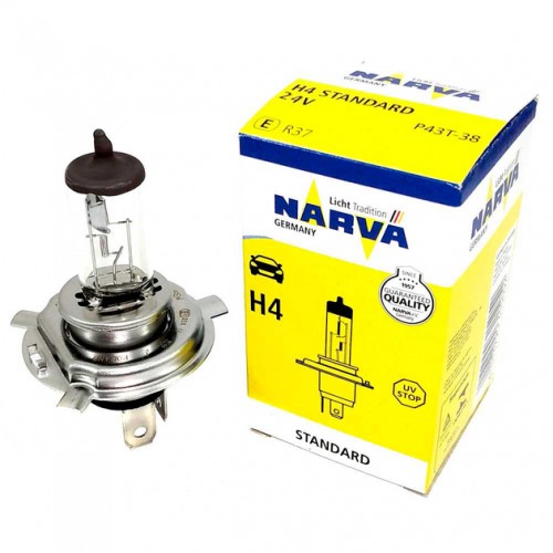 489913000 NARVA Лампа H4 RALLY 24V 100/90W P43t RALLYE HALOGEN 48991