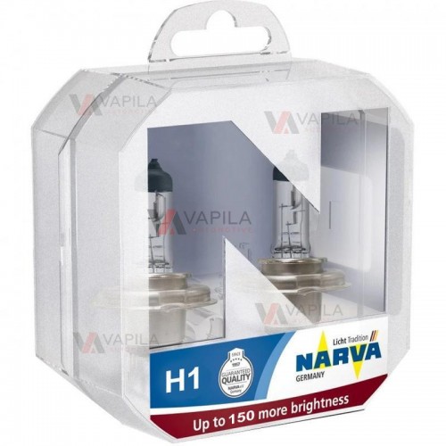 480682100 NARVA Лампа H1 12V 55W P14,5s (+150%) (2 шт.) RANGE POWER 150 48068
