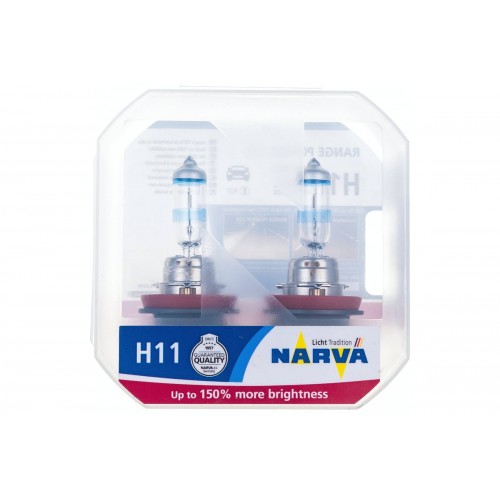 481012100 NARVA Лампа H11 12V 55W (+150%) (2 шт.) RANGE POWER 150 48101